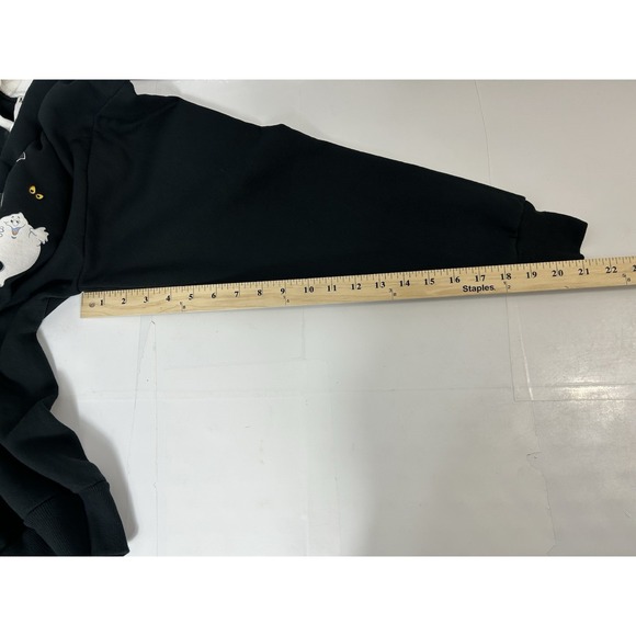 Hallmark Vintage Halloween Sweatshirt Ghosts Bats Black Size Large Made USA - Picture 9 of 13